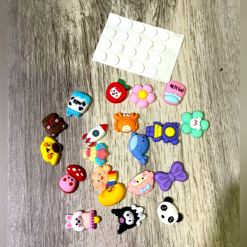 Cute 3D Soft Rubber Stickers For Water Bottle, Phone Case  Accessories